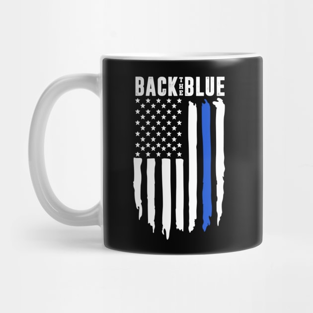 Back The Blue - Thin Blue Line American Flag by TextTees